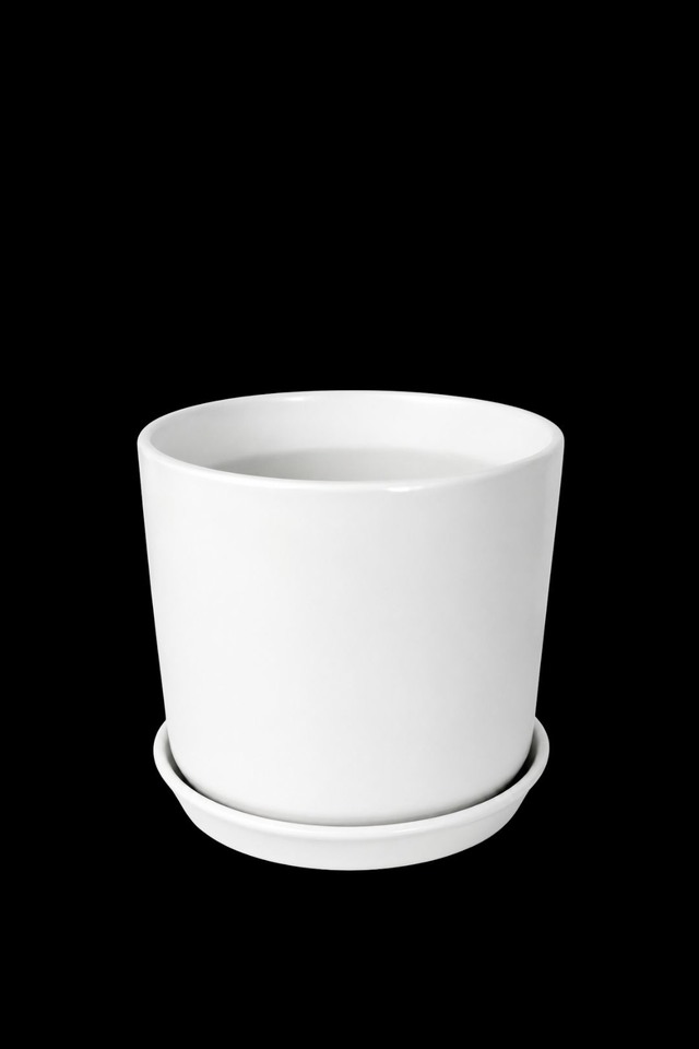 PLAIN PLAINS CERAMIC CERAMICS VASE VASES CONTAINER CONTAINERS POT POTS GLAZE GLAZES GLAZED GLAZEDS FULLY FULLIES FULLIE ROUND ROUNDS CYLINDER CYLINDERS 170D 170DS 140MMH 140MMHS SHAPES SHAPE FLOWER FLOWERS WITH WITHS SAUCER SAUCERS