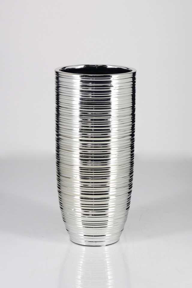 CERAMIC CERAMICS VASE VASES CUBE CUBES CONTAINER CONTAINERS POT POTS GLAZE GLAZES GLAZED GLAZEDS FULLY FULLIES FULLIE CHROME CHROMES SILVER SILVERS MIRROR MIRRORS RIB RIBS CYLINDER CYLINDERS 138DX118MMH 138DX118MMHS SHAPES SHAPE CURVE CURVES CURF CYL CYLS