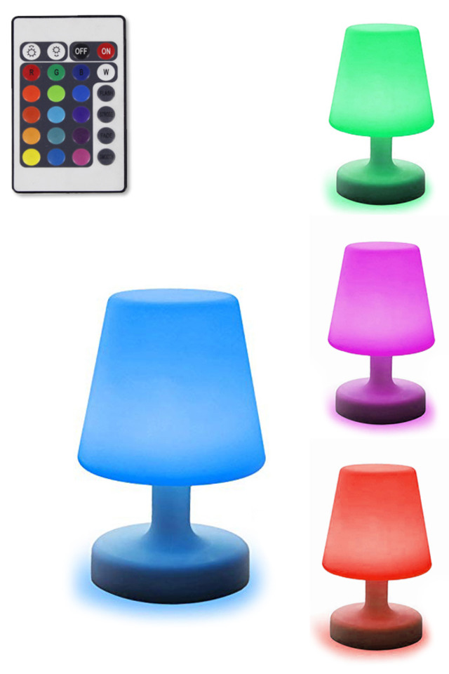 Multi Colour Led Table Lamp, Table Lamps That Run On Batteries