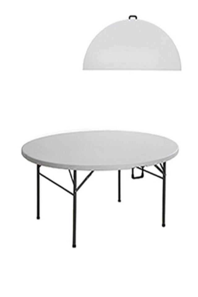 Round Cafe Table Moulded Fold In, Round Function Tables