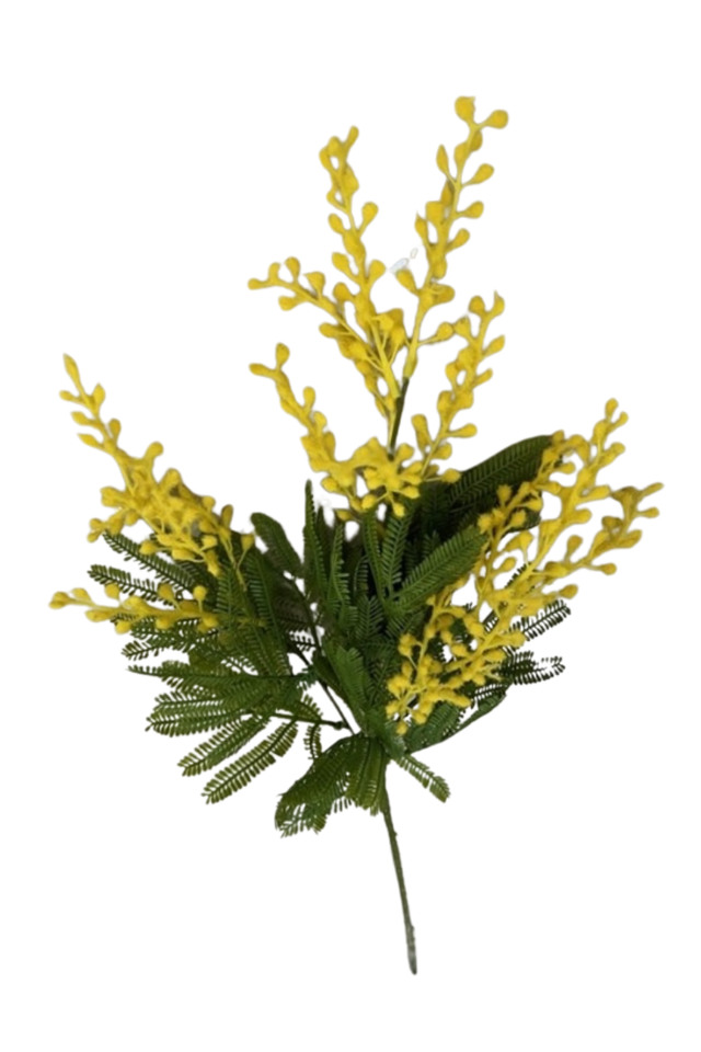 WATTLE WATTLES ARTIFICIAL ARTIFICIALS FLOWERS FLOWER SPRAY SPRAYS SPRAIE Yellow canary lemon  