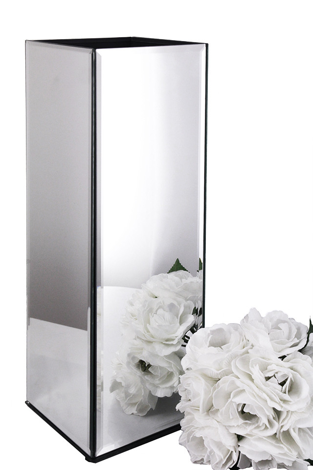 Mirror Vase 160 X 505mmh Holstens, Large Mirrored Square Vase