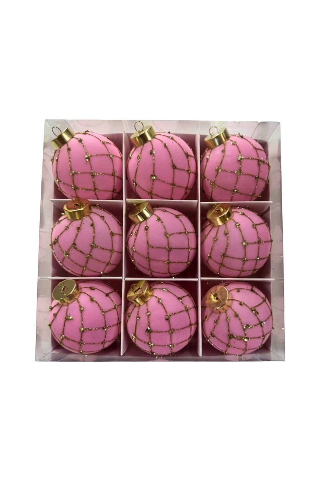 GLITTER GLITTERS HANGING HANGINGS SPHERE SPHERES XMAS XMA CHRISTMAS CHRISTMA DECORATION DECORATIONS BAUBLE BAUBLES LIGHT LIGHTS PINK PINKS PCS PC