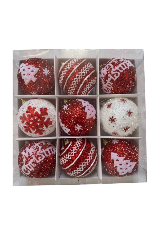 GLITTER GLITTERS HANGING HANGINGS SPHERE SPHERES XMAS XMA CHRISTMAS CHRISTMA DECORATION DECORATIONS BAUBLE BAUBLES ASSORTED ASSORTEDS CLASSIC CLASSICS PCS PC