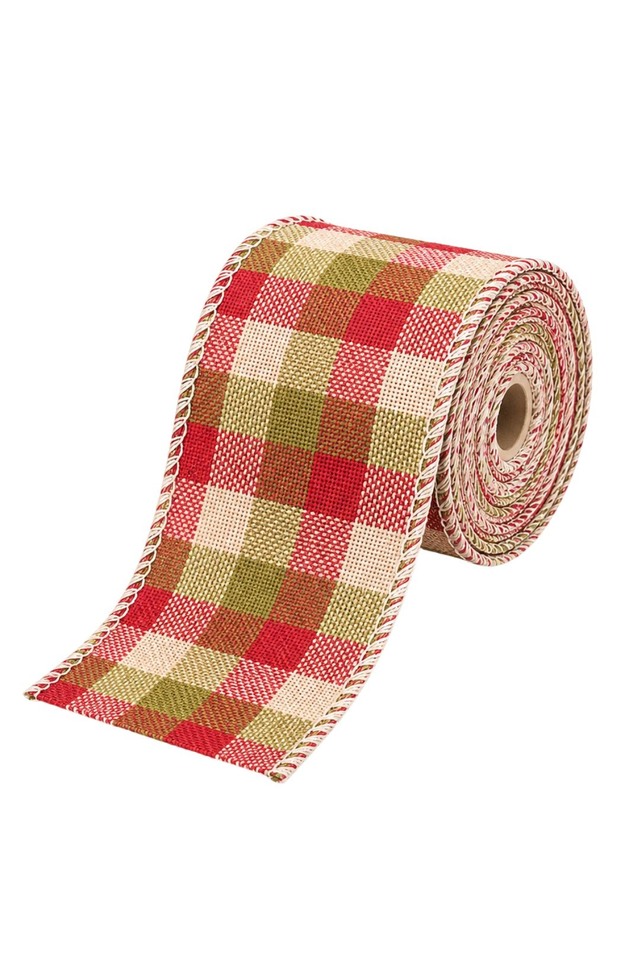 WOVEN WOVENS RIBBON RIBBONS NATURAL NATURALS RUSTIC RUSTICS WIRED WIREDS EDGE EDGES COTTON COTTONS XMAS XMA CHRISTMAS CHRISTMA TARTAN TARTANS