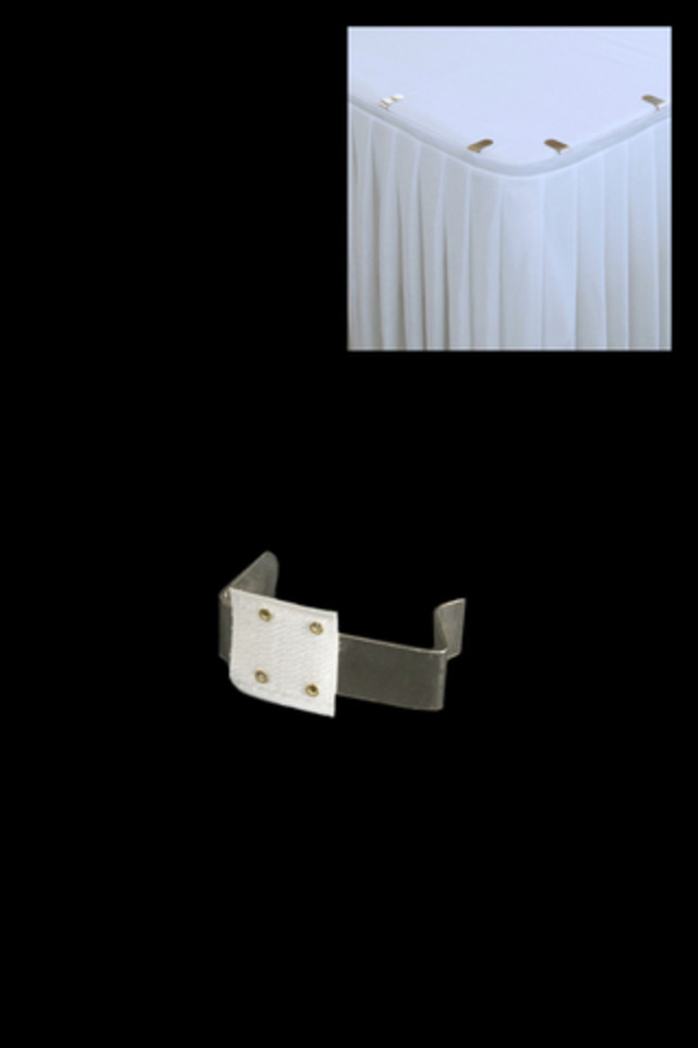 Table Skirt Clip With Velcro (Suit Table Top) 50mm Holstens
