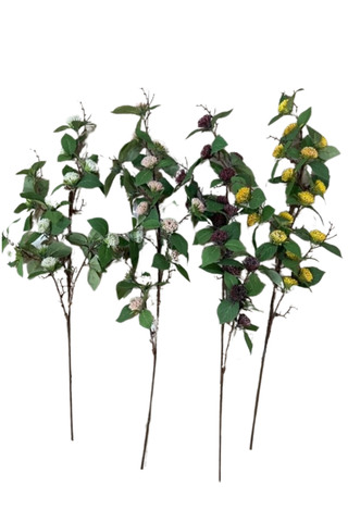 15pc 12.5cm short green stem for artificial flower head hydrangea